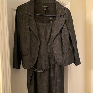 Blazer and belted dress